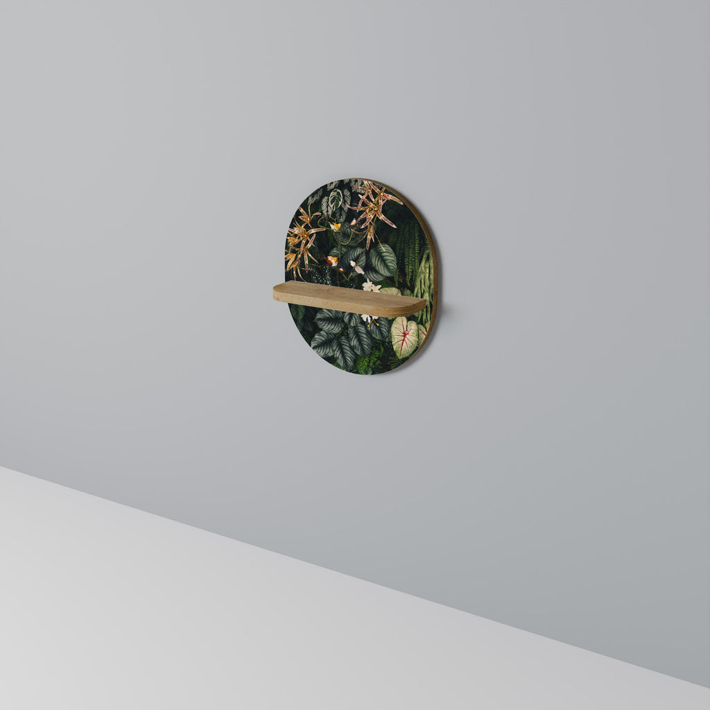 SILENT WILDERNESS Oval Art Shelf In Oak Effect