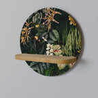 SILENT WILDERNESS Prateleira Redonda Decorativa em Efeito Carvalho