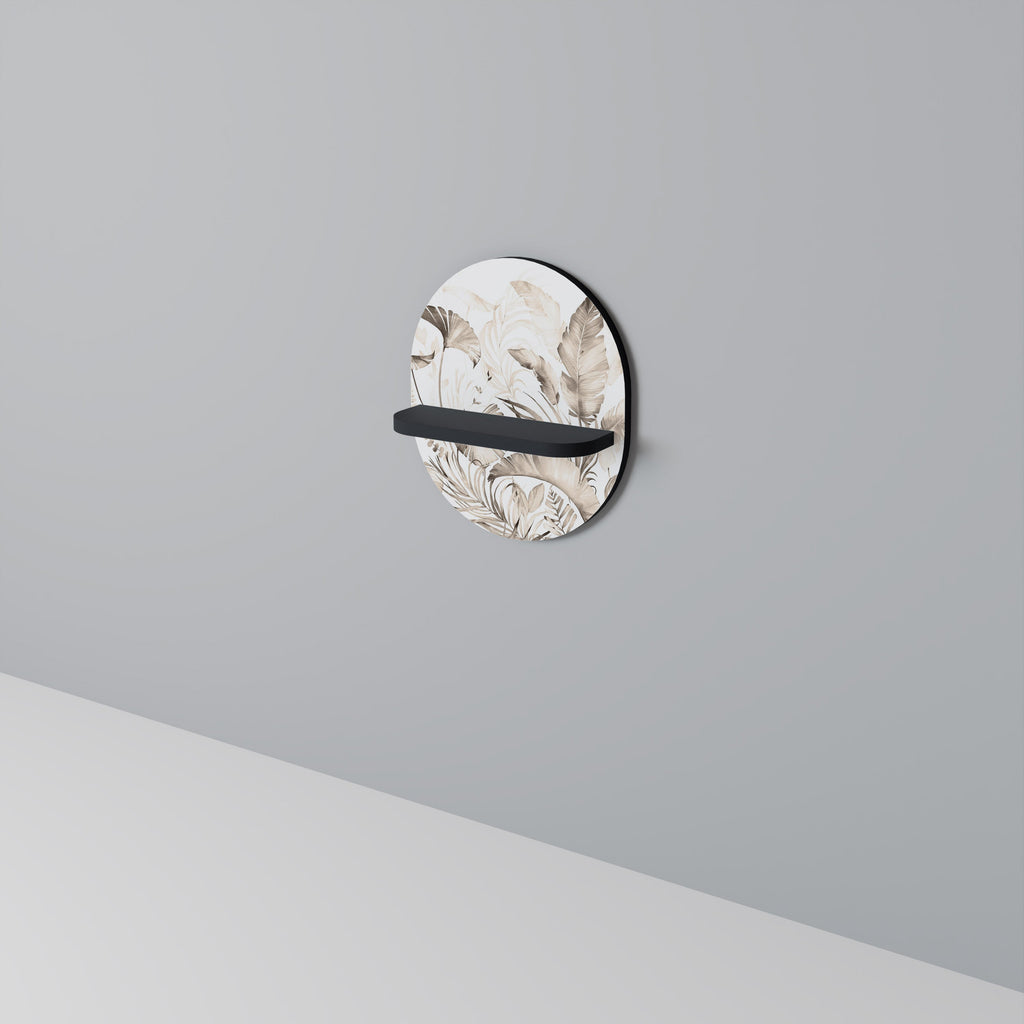 GRACEFUL DAYS Prateleira Oval Decorativa em Acabamento Preto