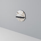 GRACEFUL DAYS Prateleira Oval Decorativa em Acabamento Preto