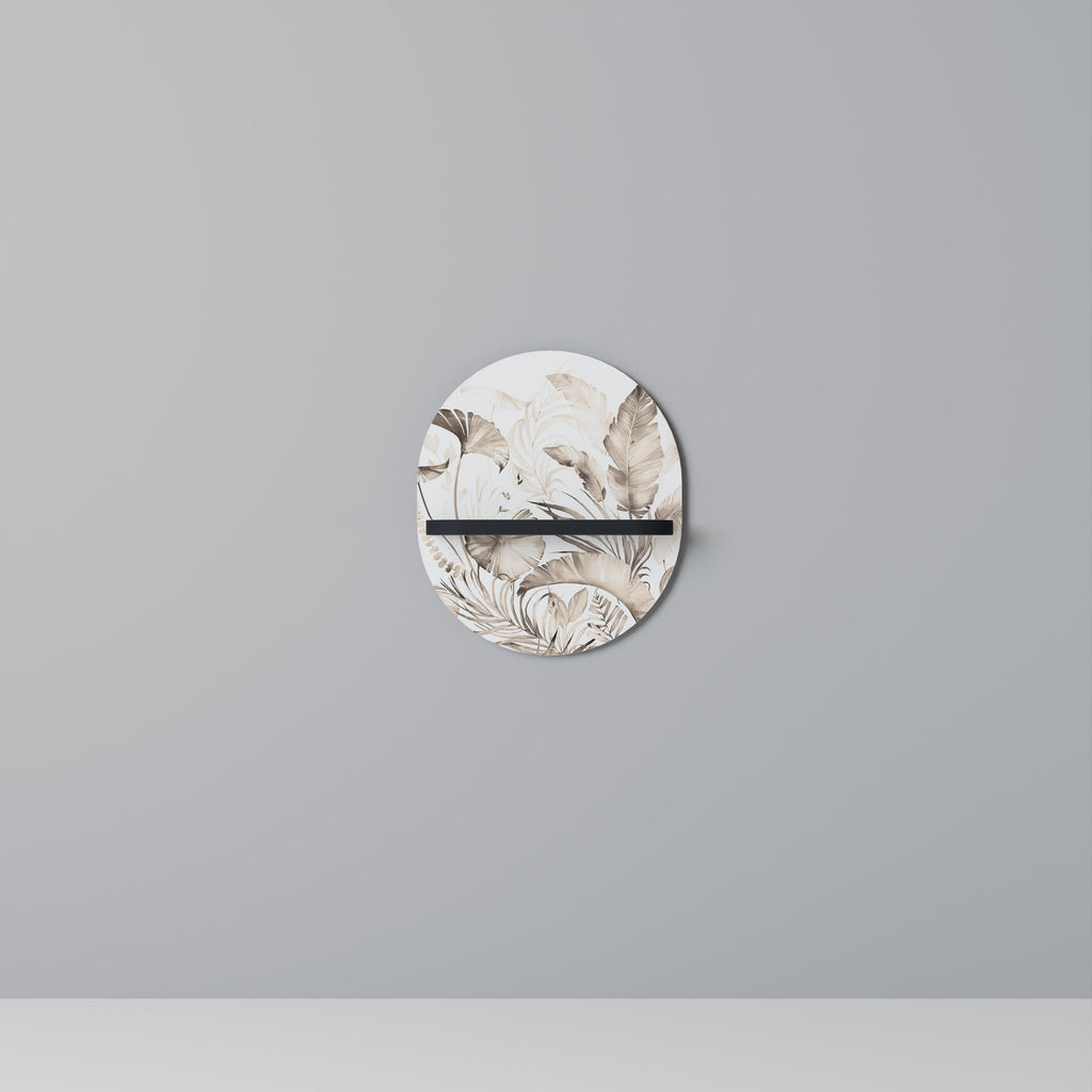 GRACEFUL DAYS Prateleira Oval Decorativa em Acabamento Preto