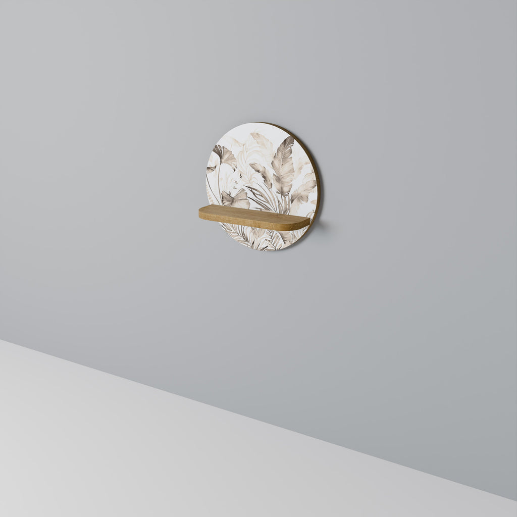 GRACEFUL DAYS Prateleira Redonda Decorativa em Efeito Carvalho
