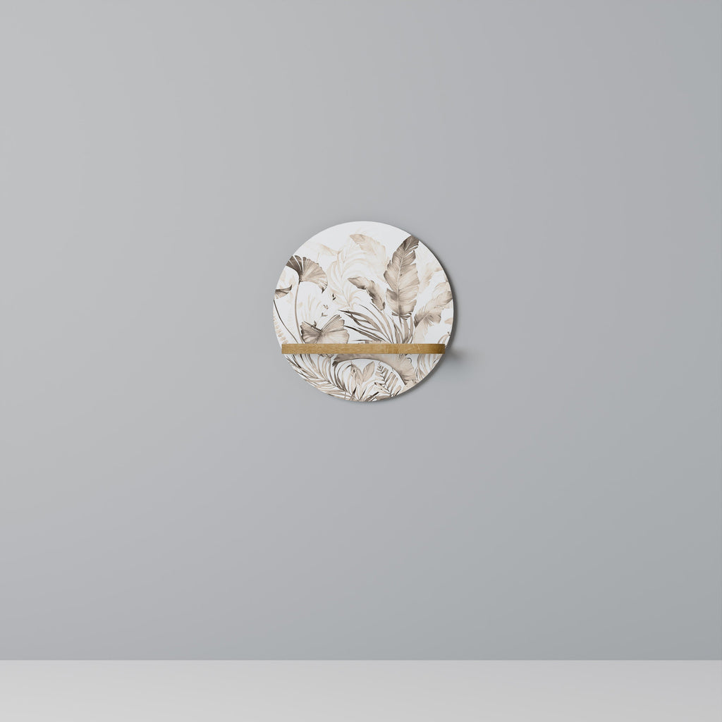 GRACEFUL DAYS Prateleira Redonda Decorativa em Efeito Carvalho