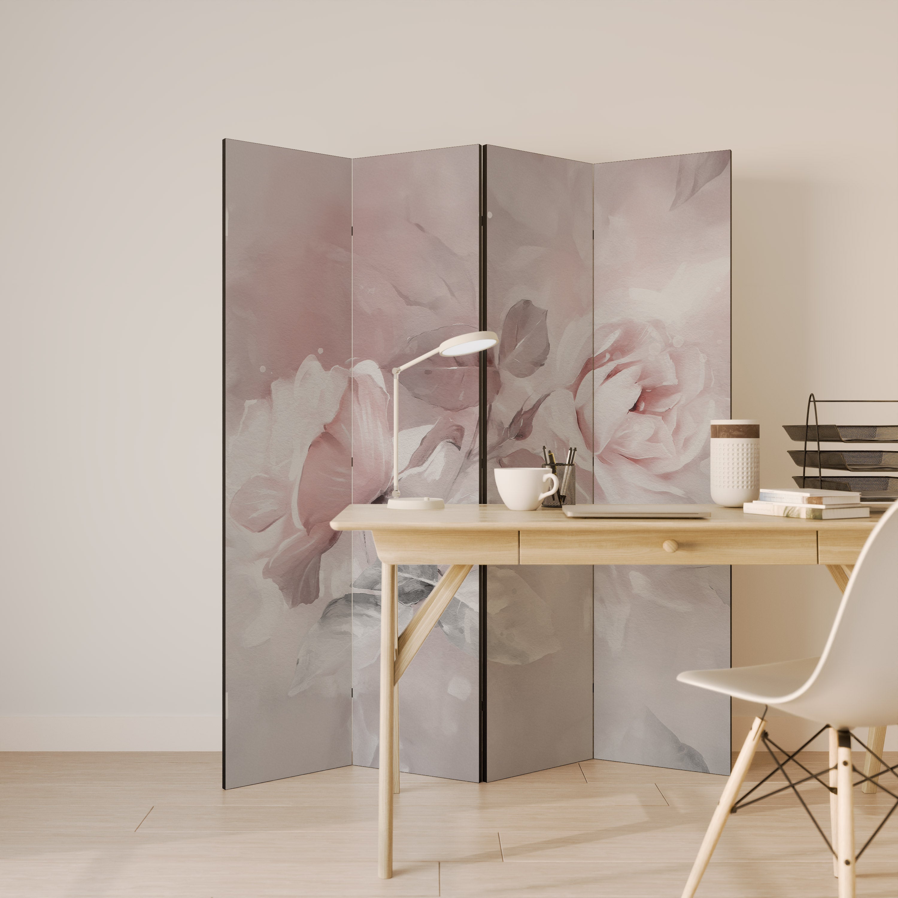 GRACEFUL DAYS Biombo Decorativo de 4 Painéis