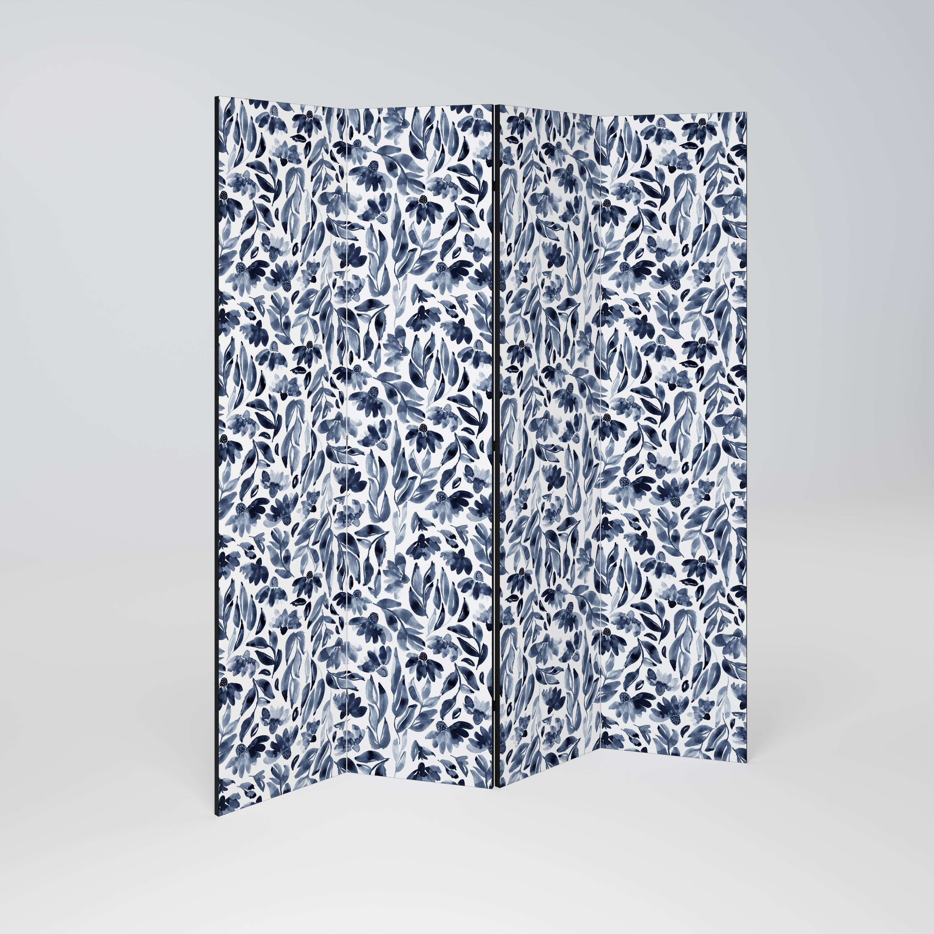 FLORAL FANTASY FABLE Biombo Decorativo de 4 Painéis