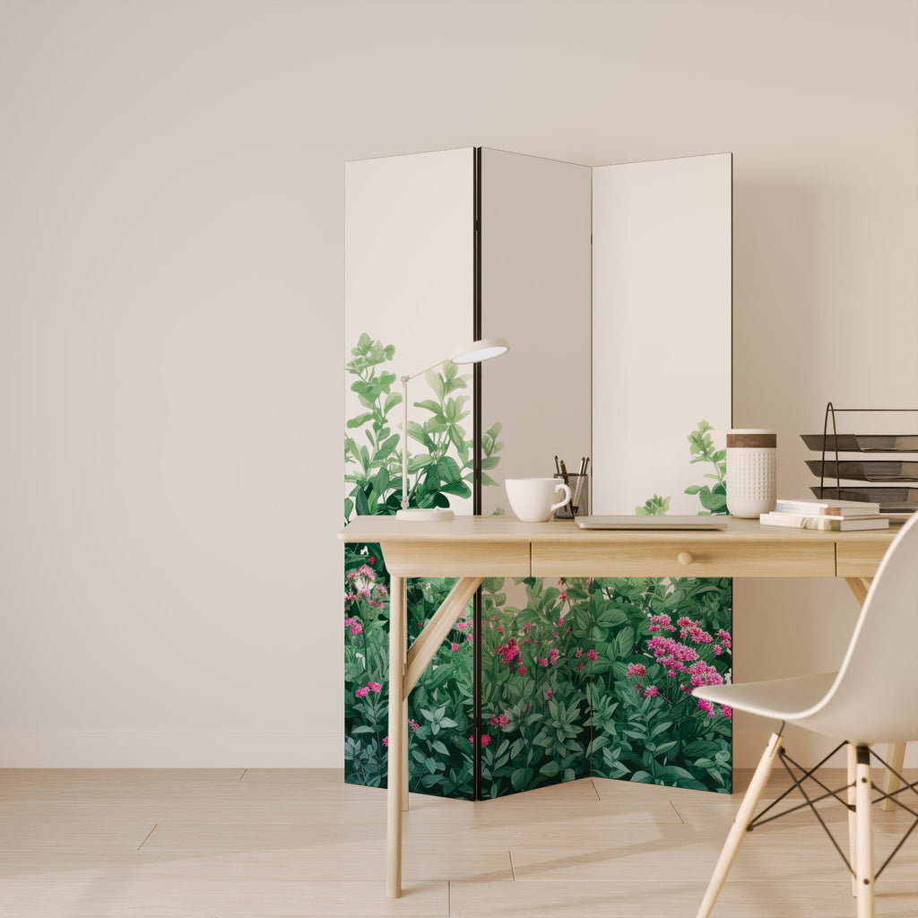 FLORAL SERENITY BARRIER Decorative 3-Panel Room Divider