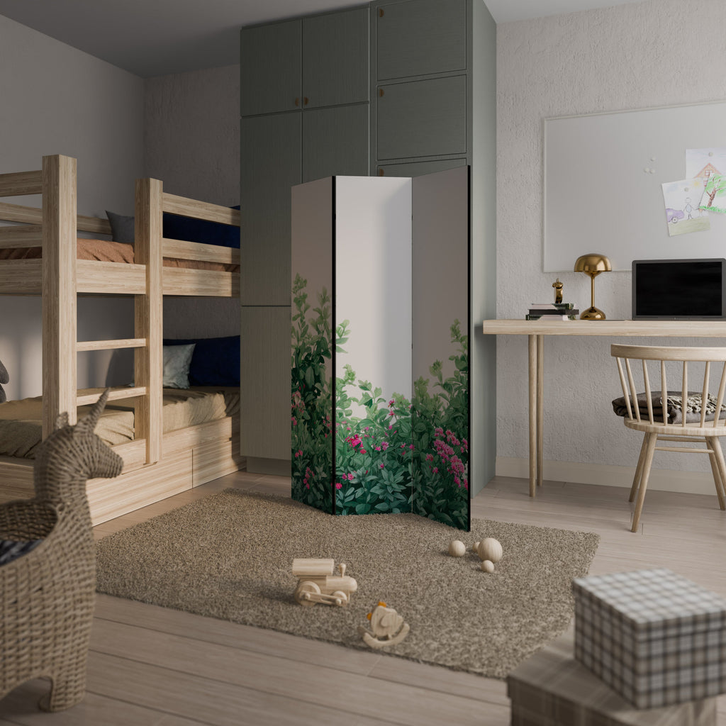 FLORAL SERENITY BARRIER Decorative 3-Panel Room Divider