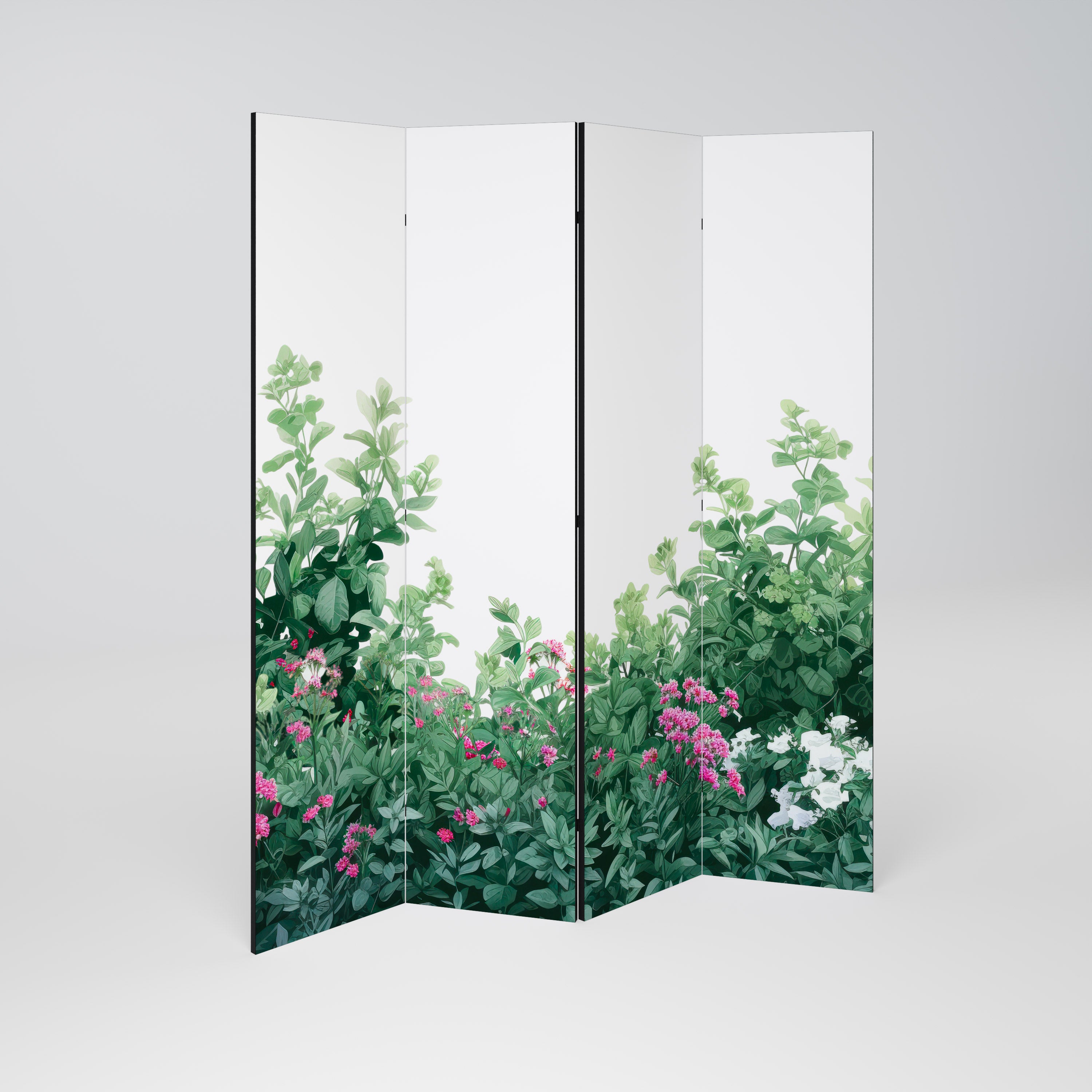 FLORAL SERENITY BARRIER 4-Panel Room Divider