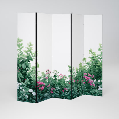 FLORAL SERENITY BARRIER Biombo de 5 Painéis