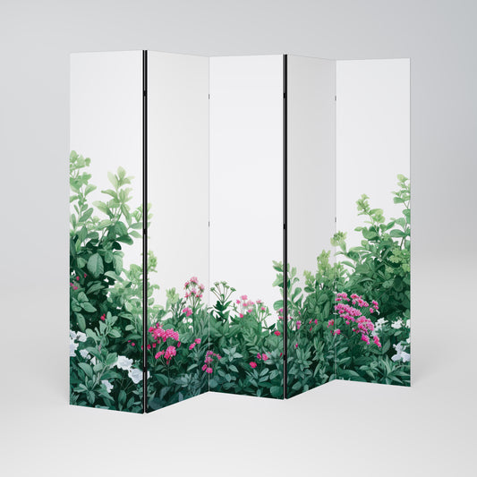 FLORAL SERENITY BARRIER Biombo de 5 Painéis