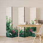 FLORAL SERENITY BARRIER Decorative 5-Panel Room Divider