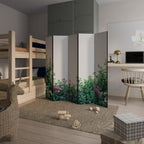 FLORAL SERENITY BARRIER Decorative 5-Panel Room Divider