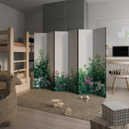 FLORAL SERENITY BARRIER Biombo Decorativo de 6 Painéis