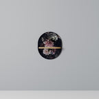 PURE BLOSSOM Prateleira Oval Decorativa em Efeito Carvalho