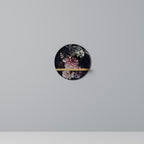 PURE BLOSSOM Prateleira Redonda Decorativa em Efeito Carvalho