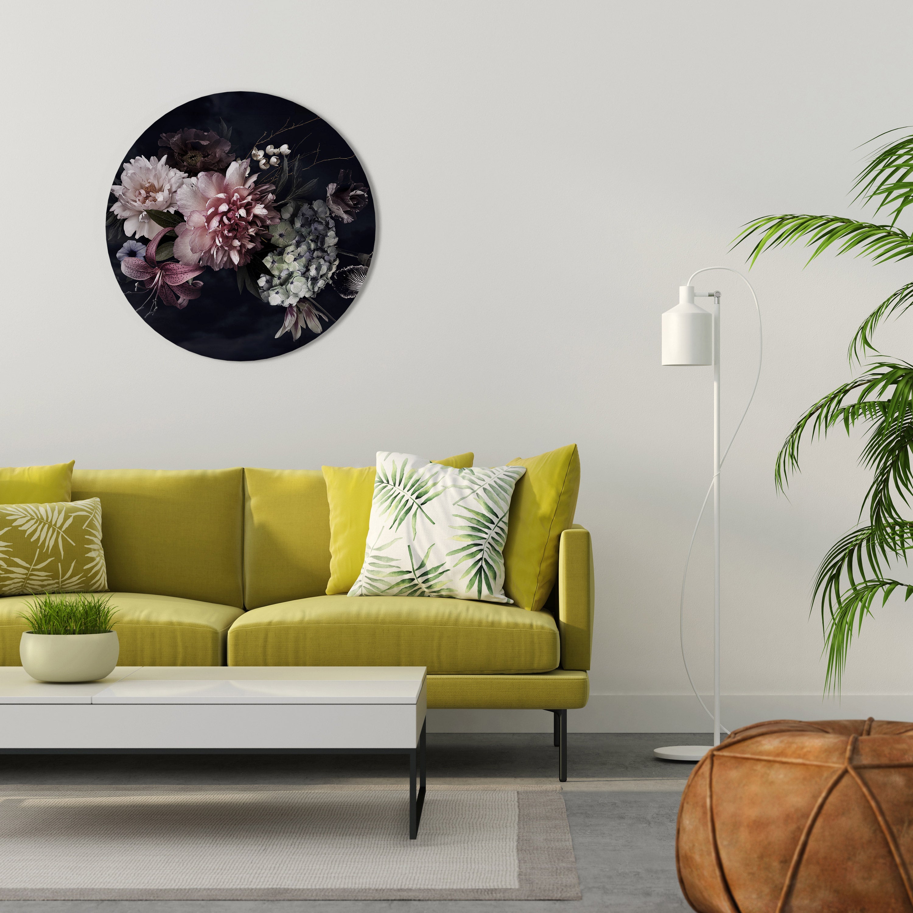 PURE BLOSSOM Quadro Redondo Decorativo