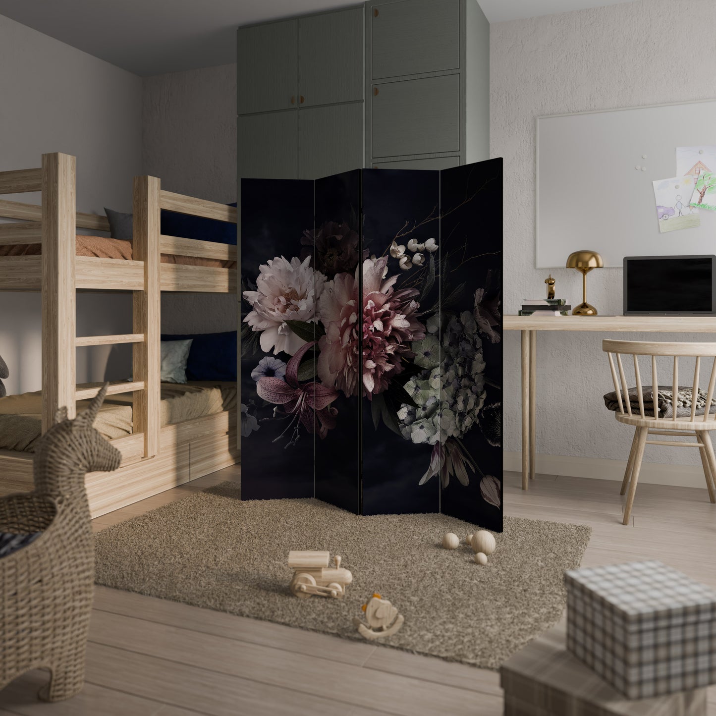 PURE BLOSSOM 4-Panel Room Divider