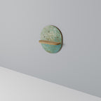 BLOOMING CHARM Prateleira Oval Decorativa em Efeito Carvalho