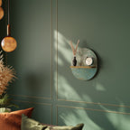 BLOOMING CHARM Prateleira Oval Decorativa em Efeito Carvalho