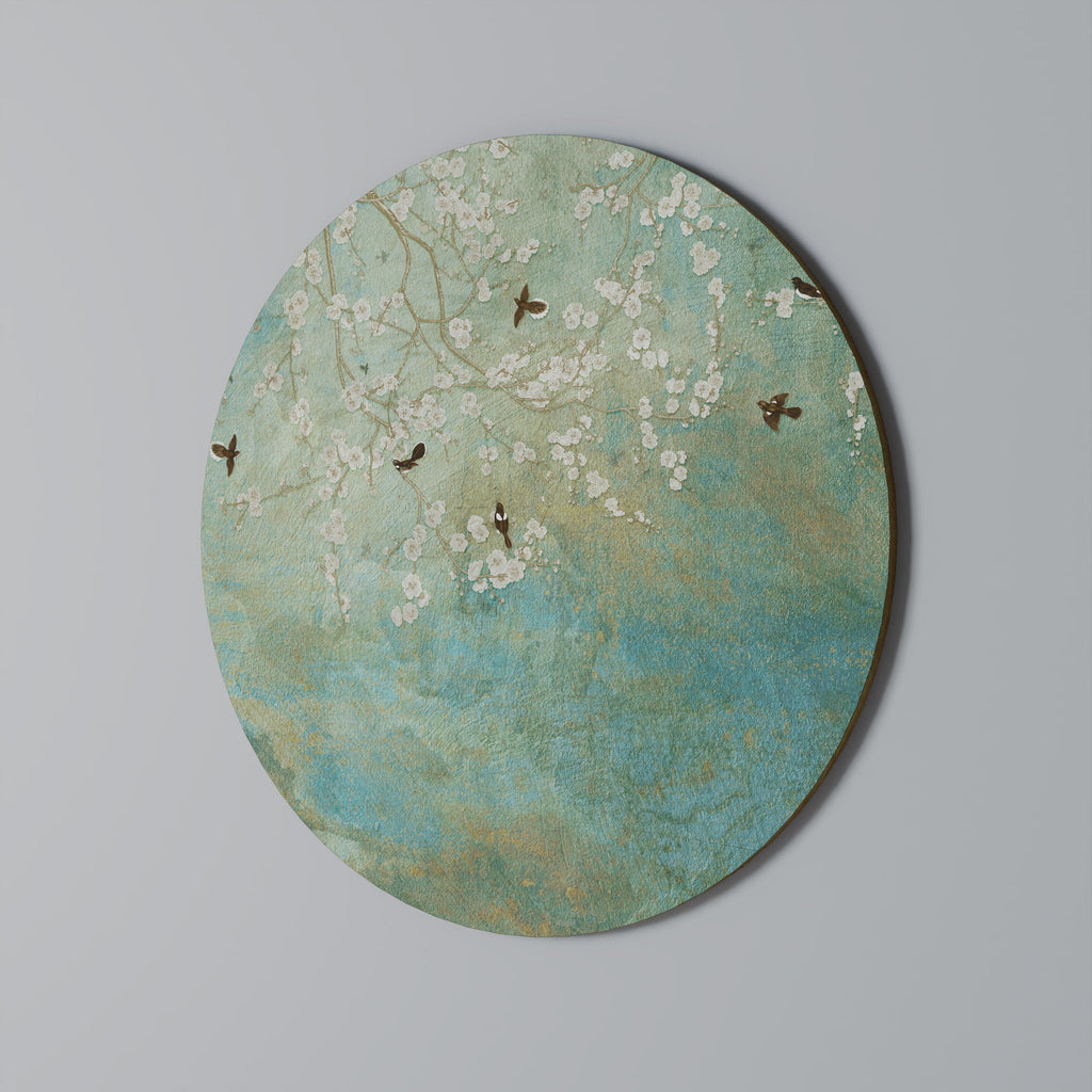 BLOOMING CHARM Round Wall Art