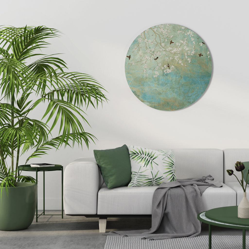 BLOOMING CHARM Round Wall Art