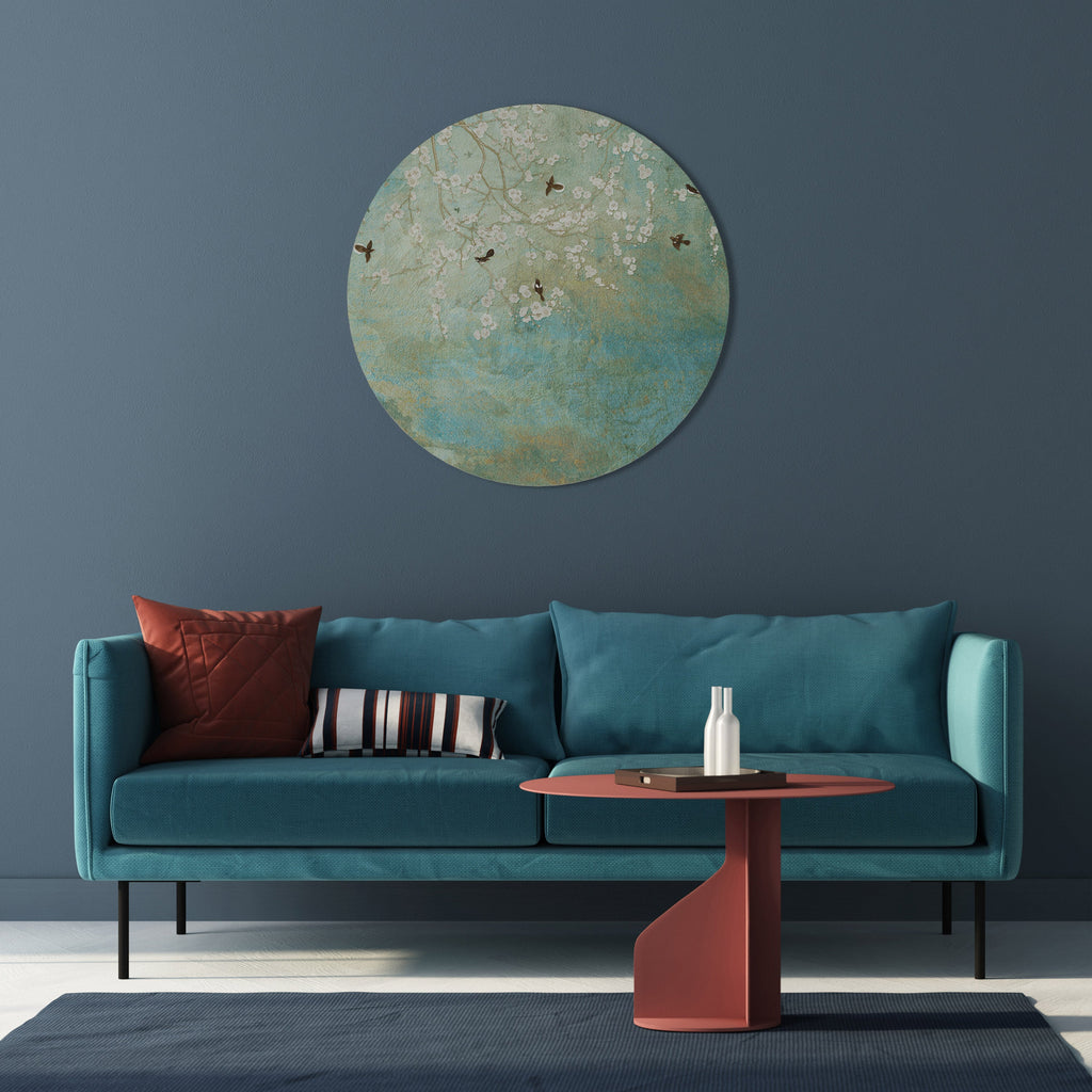 BLOOMING CHARM Round Wall Art