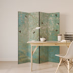 BLOOMING CHARM Biombo Decorativo de 4 Painéis