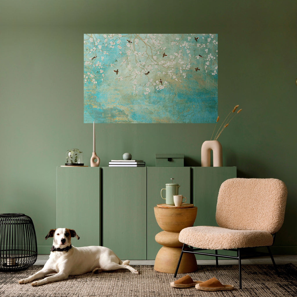 BLOOMING CHARM Peel and Stick Horizontal Poster