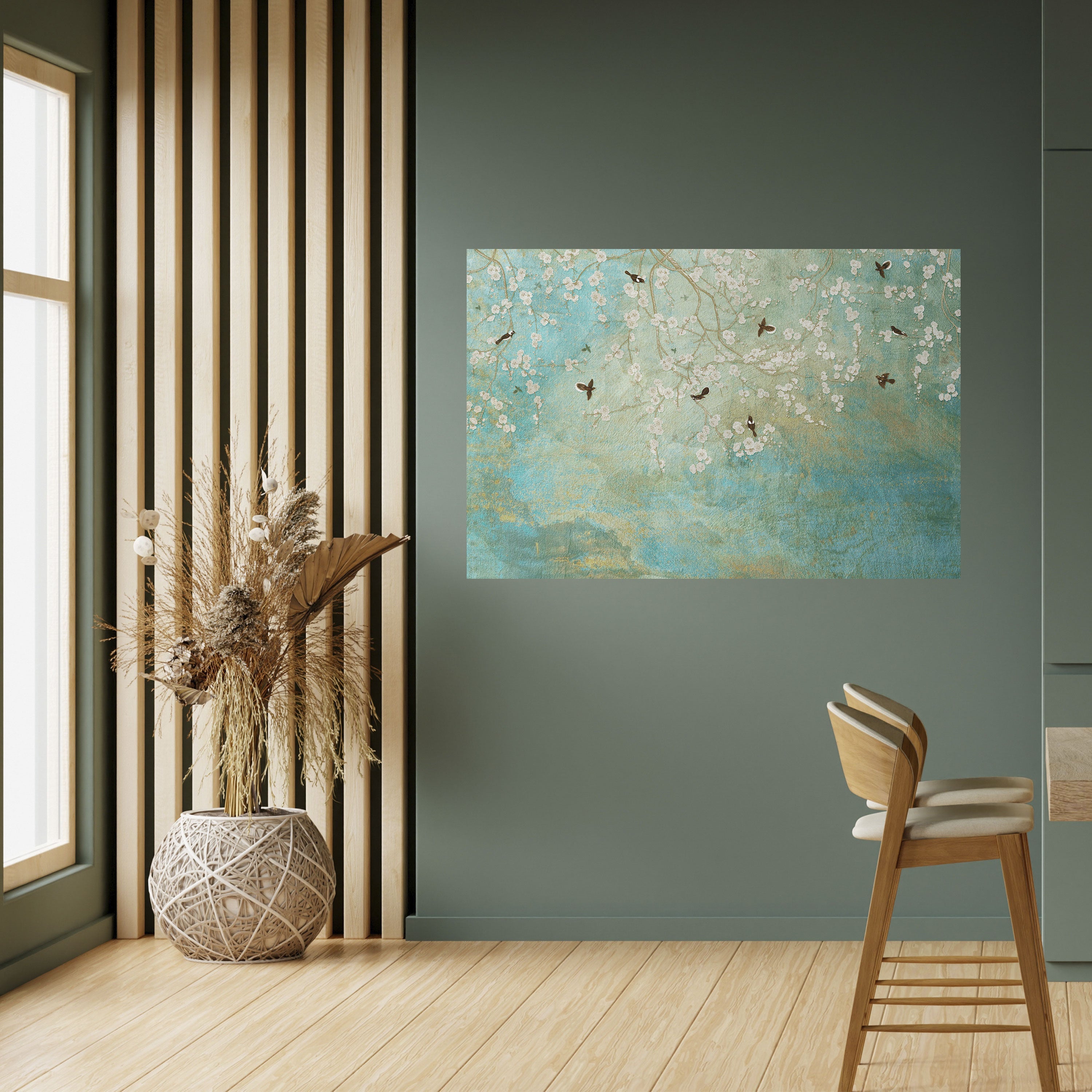 BLOOMING CHARM Peel and Stick Horizontal Poster