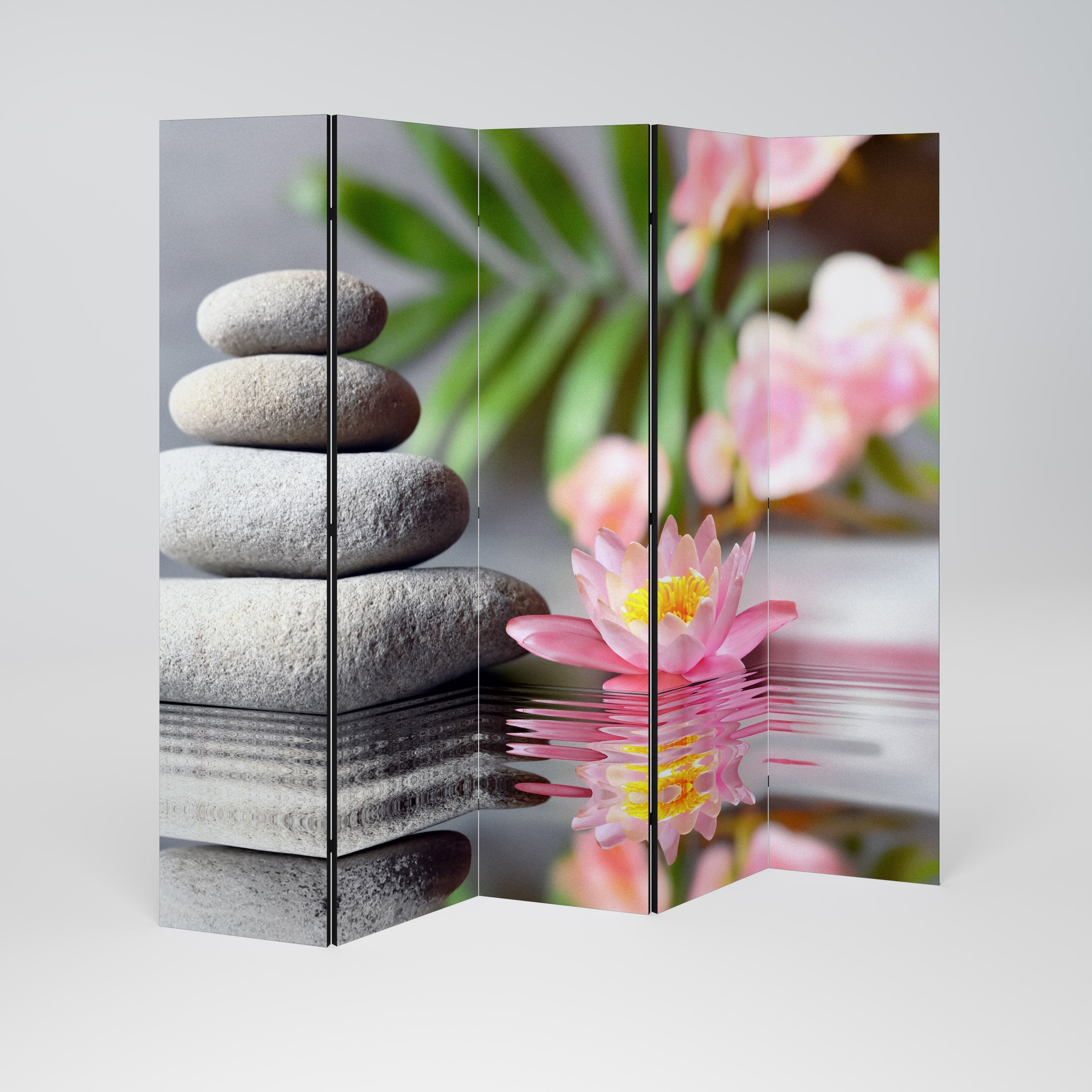 CALMING REFLECTIONS Biombo Decorativo de 5 Painéis
