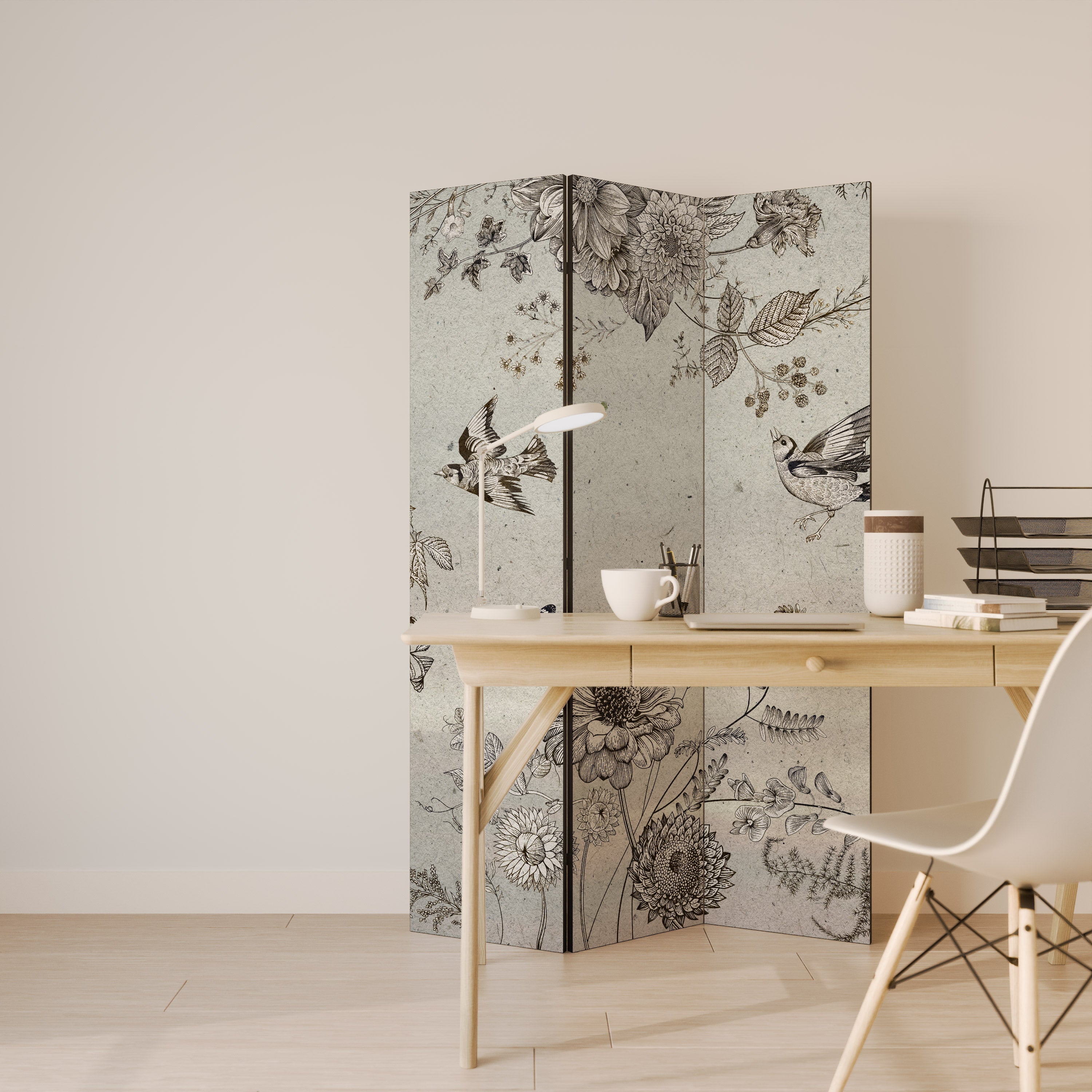 FLY ME TO THE SUN Biombo Decorativo de 3 Painéis