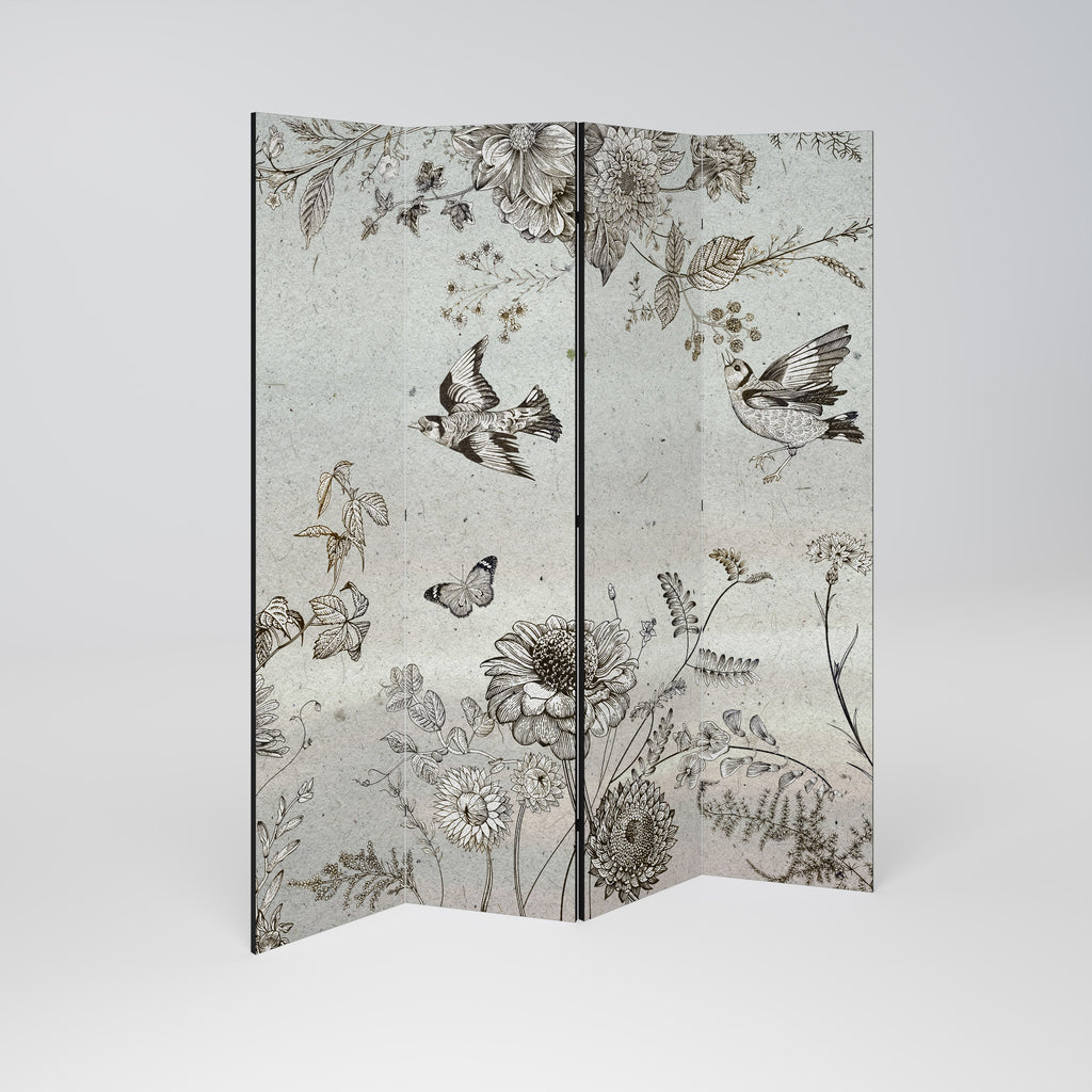 FLY ME TO THE SUN Biombo Decorativo de 4 Painéis