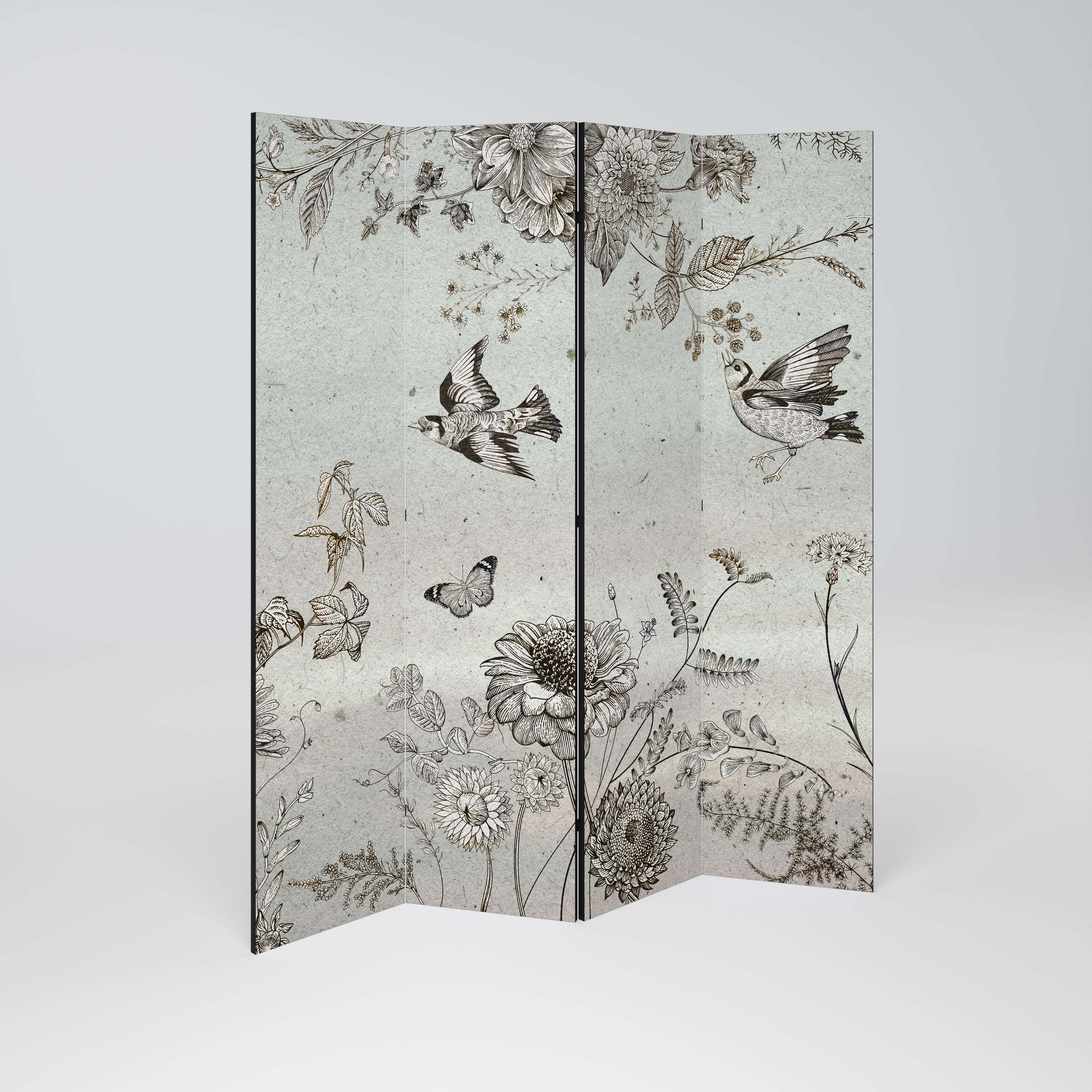 FLY ME TO THE SUN Biombo Decorativo de 4 Painéis