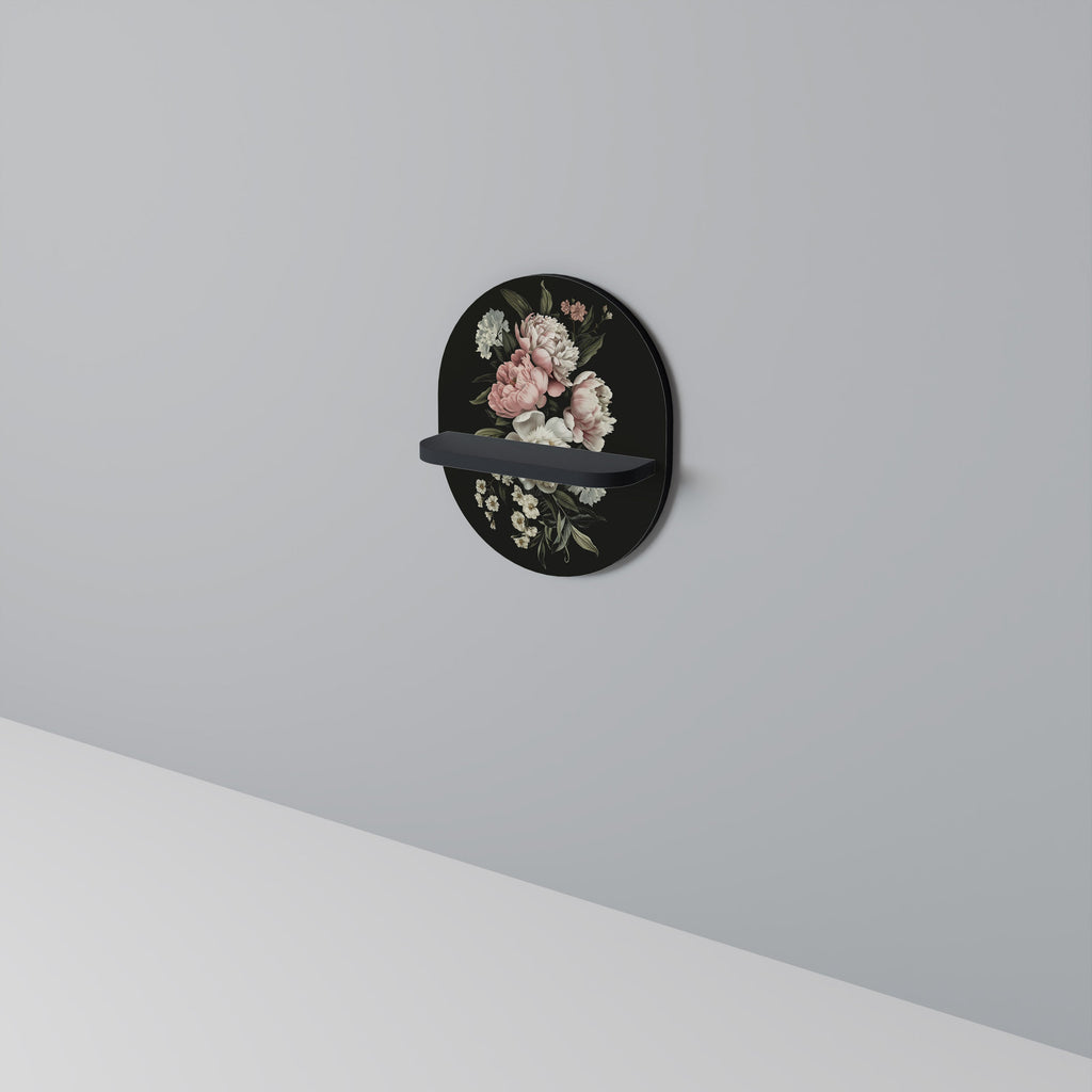 LUSH ELEGANCE Prateleira Oval Decorativa em Acabamento Preto