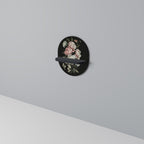 LUSH ELEGANCE Prateleira Oval Decorativa em Acabamento Preto