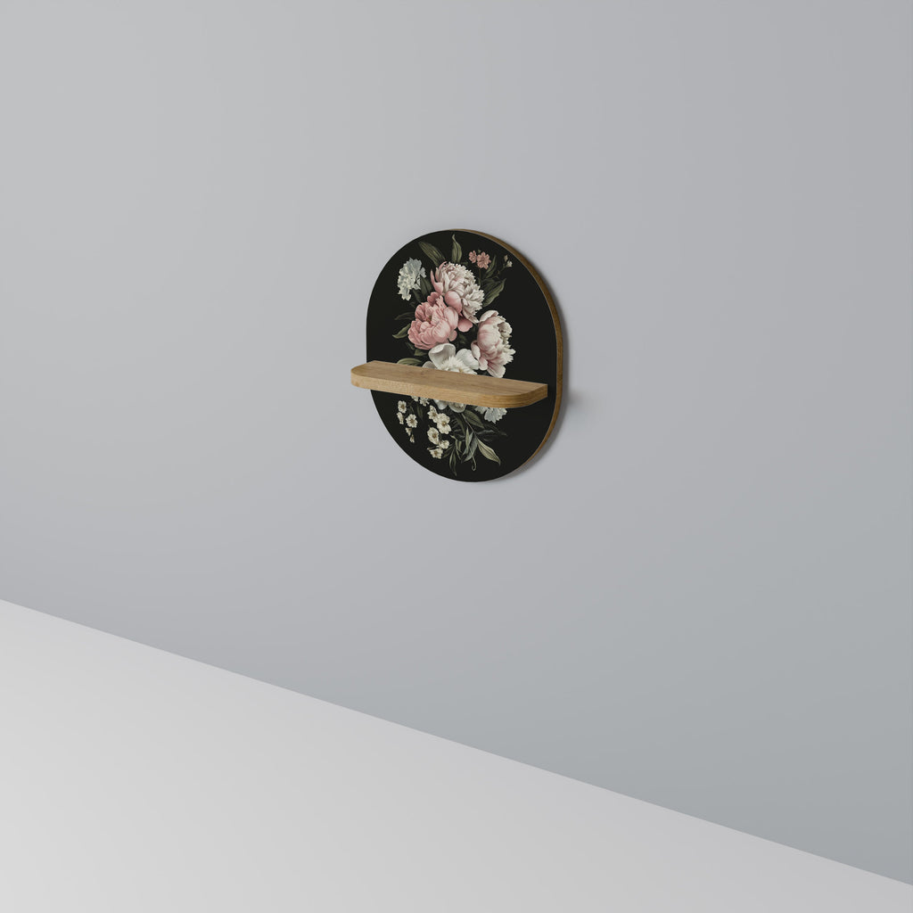 LUSH ELEGANCE Prateleira Oval Decorativa em Efeito Carvalho