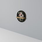 LUSH ELEGANCE Prateleira Oval Decorativa em Efeito Carvalho