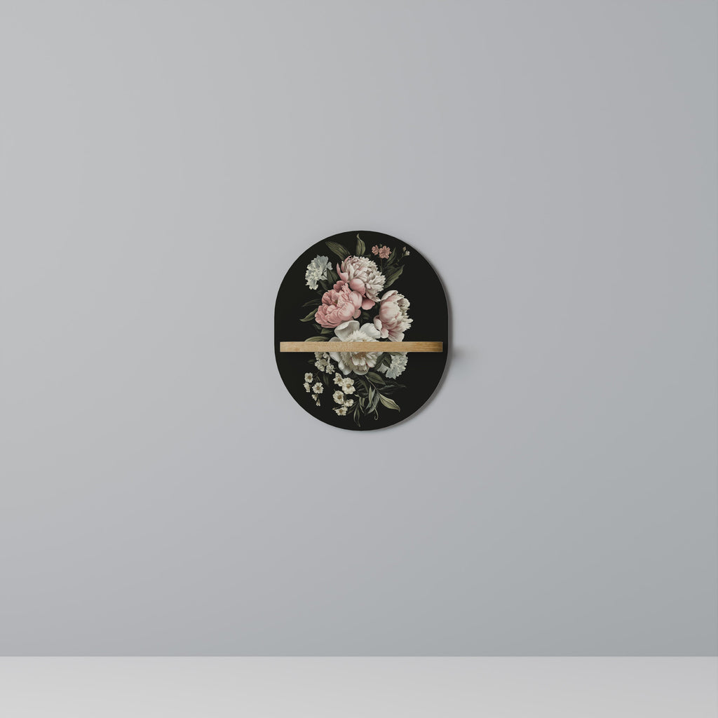 LUSH ELEGANCE Prateleira Oval Decorativa em Efeito Carvalho