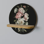 LUSH ELEGANCE Prateleira Redonda Decorativa em Efeito Carvalho