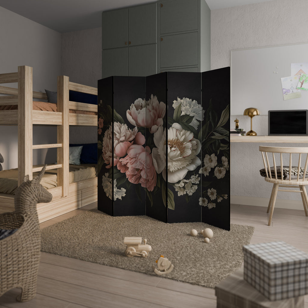 LUSH ELEGANCE Biombo Decorativo de 5 Painéis