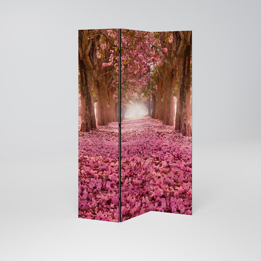 BLOSSOMING PATHWAYS Biombo de 3 Painéis