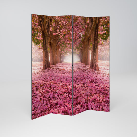 BLOSSOMING PATHWAYS Biombo de 4 Painéis