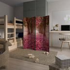 BLOSSOMING PATHWAYS Biombo Decorativo de 4 Painéis