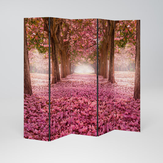 BLOSSOMING PATHWAYS Biombo de 5 Painéis