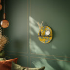 YELLOW CHINOISERIE Prateleira Oval Decorativa em Acabamento Preto