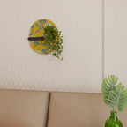 YELLOW CHINOISERIE Prateleira Oval Decorativa em Acabamento Preto