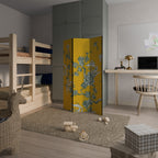 YELLOW CHINOISERIE Biombo de 3 Painéis