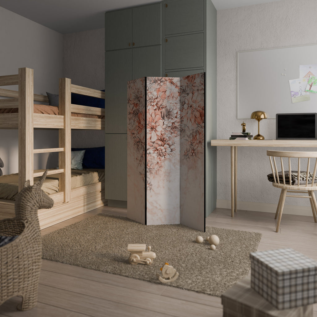 MARBLE GARDEN FANTASY Biombo Decorativo de 3 Painéis