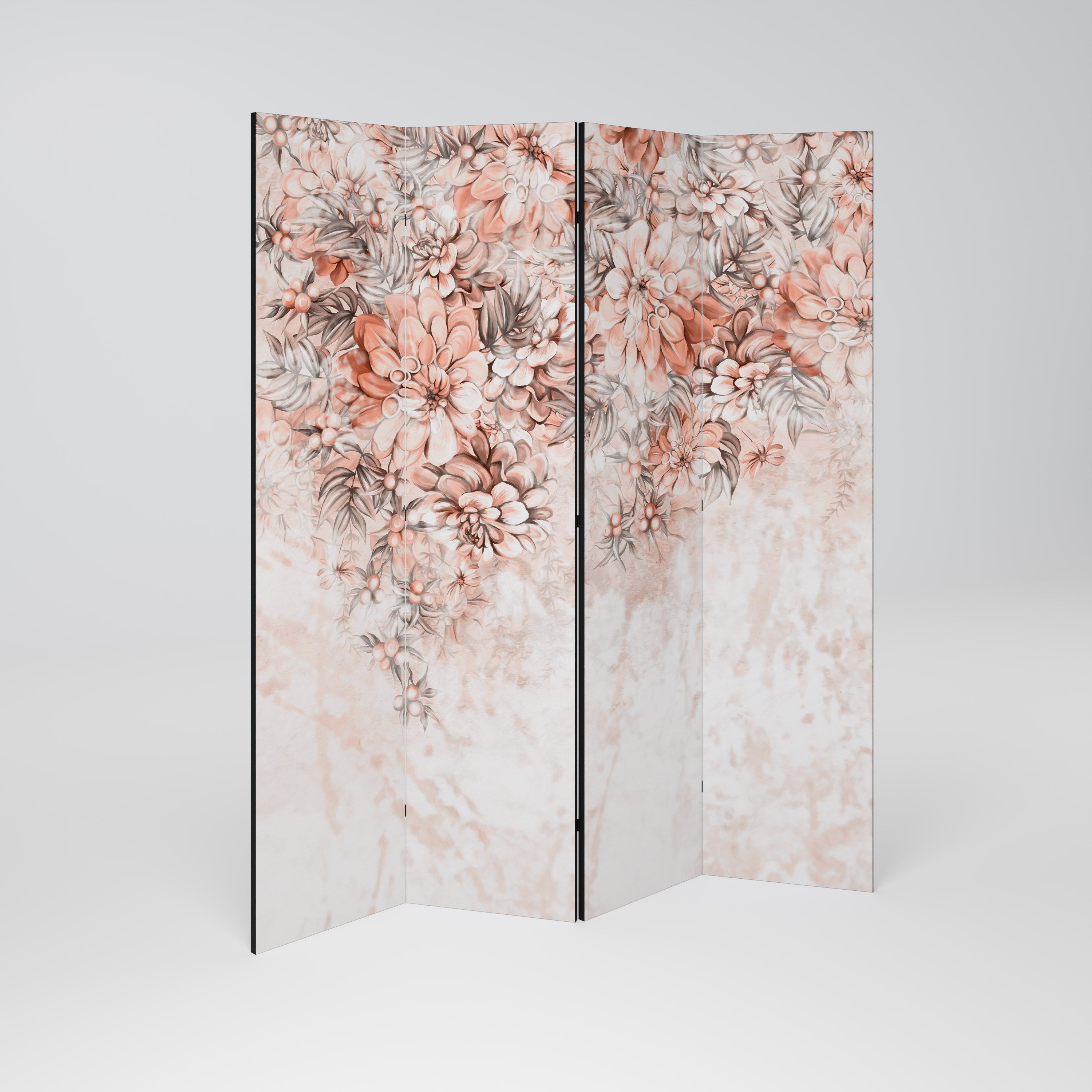 MARBLE GARDEN FANTASY Biombo de 4 Painéis