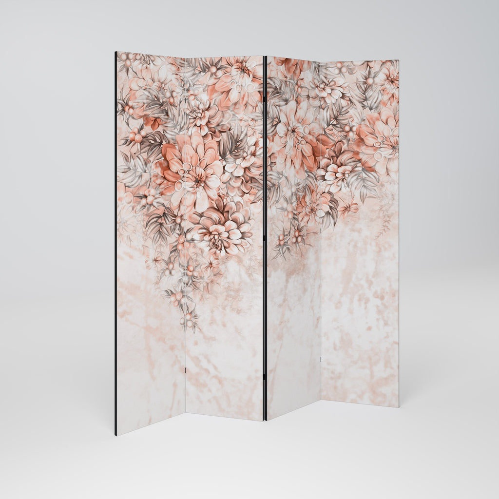 MARBLE GARDEN FANTASY Biombo Decorativo de 4 Painéis